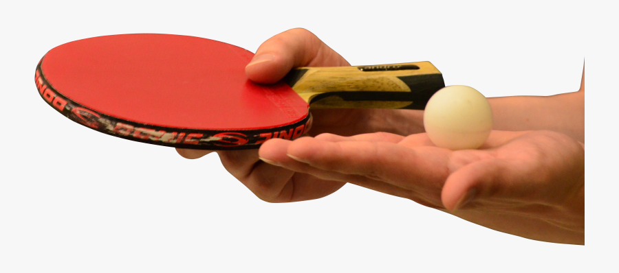 Hands Holding Table Tennis Of Racket And Ball Png Image - Racket Hand In Table Tennis, Transparent Clipart