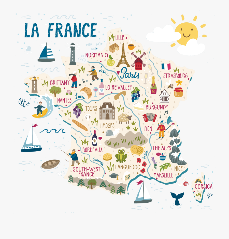Map Of France France Tourist Map Free Transparent Clipart