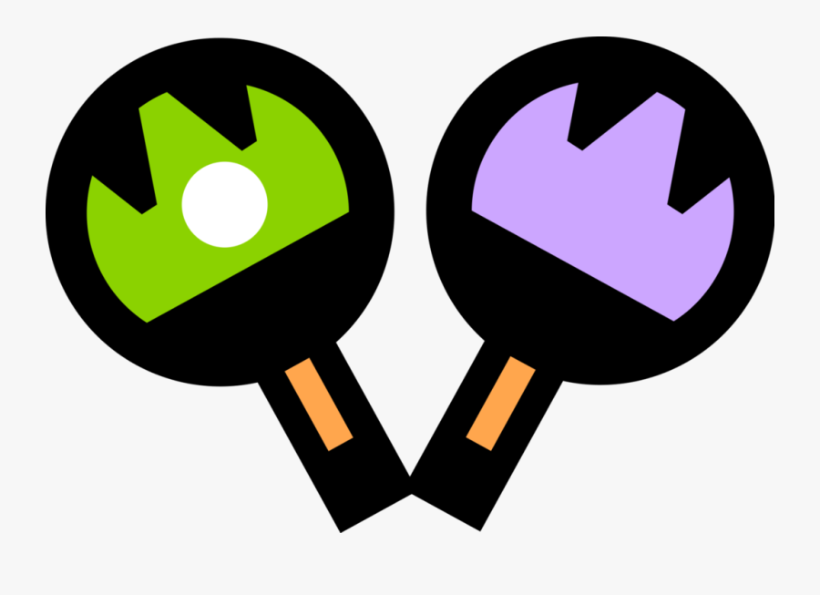 Vector Illustration Of Game Of Table Tennis Ping Pong, Transparent Clipart