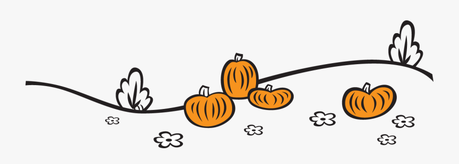 Pumpkins On A Hillside - Pumpkin, Transparent Clipart