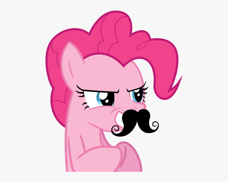 Eea Most Beautiful Stallions - Pinkie Pie Moustache, Transparent Clipart