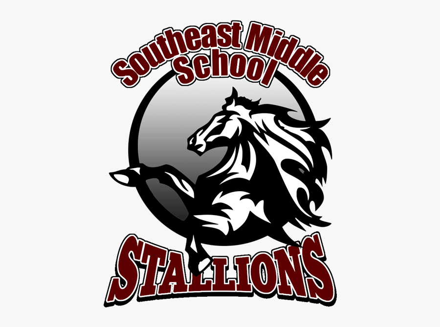 Mustang Clipart Central Middle School - Southeast Middle Stallions, Transparent Clipart