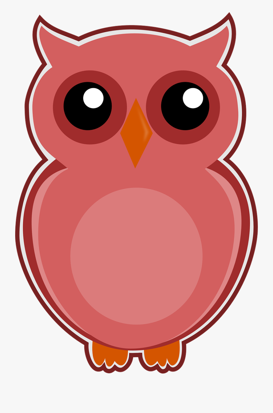 Owl Pink Bird Cute Animal Png Image - Gambar Keren Burung Hantu Kartun, Transparent Clipart