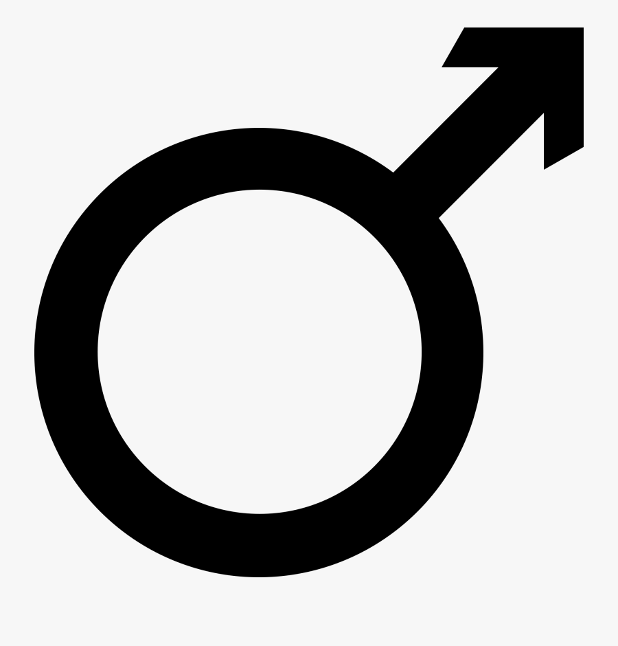 Male Black Symbol - Male Symbol Png, Transparent Clipart