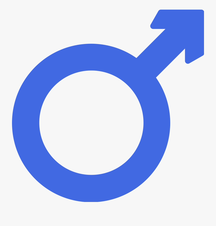 File S Mbolo Svg - Male Gender Symbol Blue, Transparent Clipart