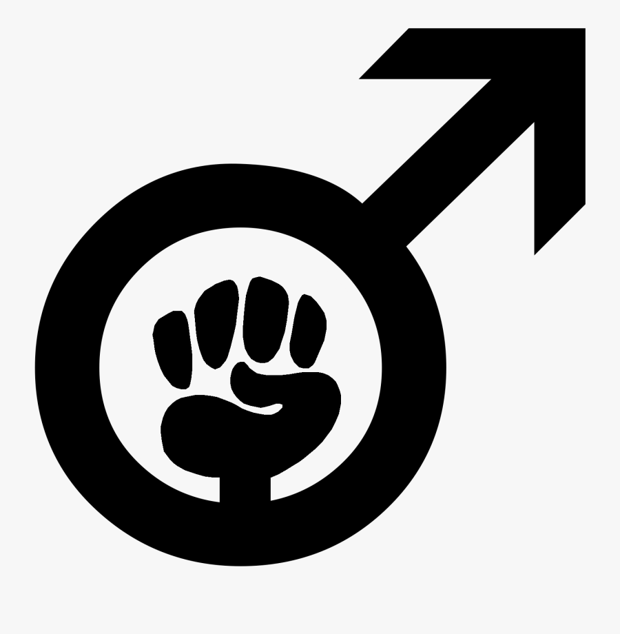Male Liberation Symbol - Male Symbol With Fist, Transparent Clipart