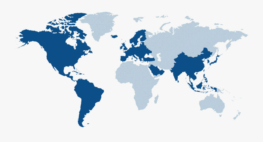 Transparent Blue Png - World Map, Transparent Clipart