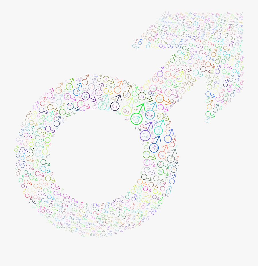 Prismatic Male Symbol Fractal No Background Clip Arts - Circle, Transparent Clipart
