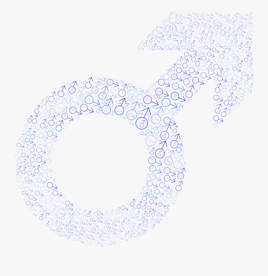 Male Symbol Fractal No Background Clip Arts - Circle, Transparent Clipart