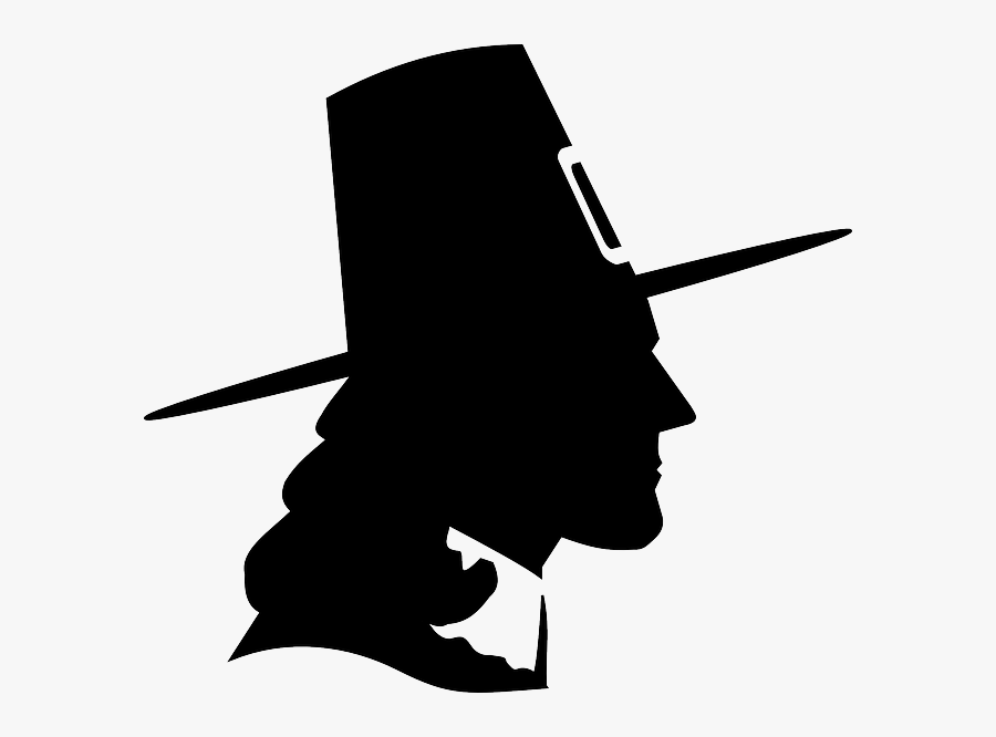 Pilgrim, Puritan, Thanksgiving, Hat, Man, Male, Head - Puritan Clipart, Transparent Clipart