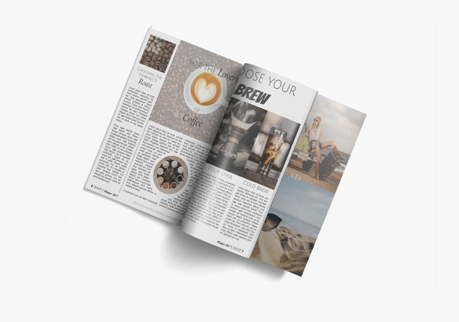 Clip Art Mockups Magazine - Newsprint, Transparent Clipart