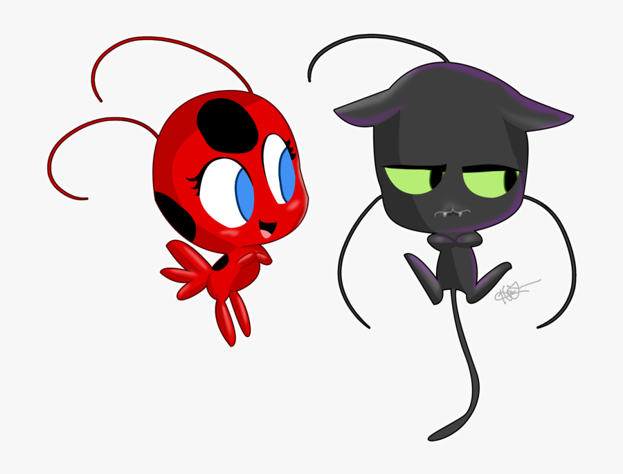 Drawing Ladybug Baby - Drawing Ladybug And Cat Noir, Transparent Clipart