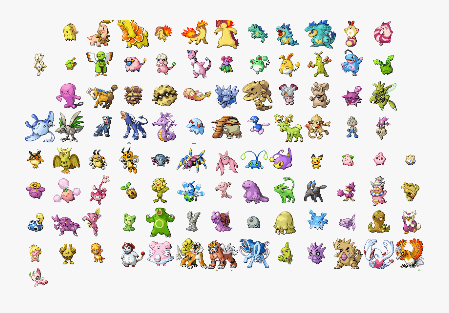 List Of All And - Pokemon Shiny Segunda Generacion, Transparent Clipart