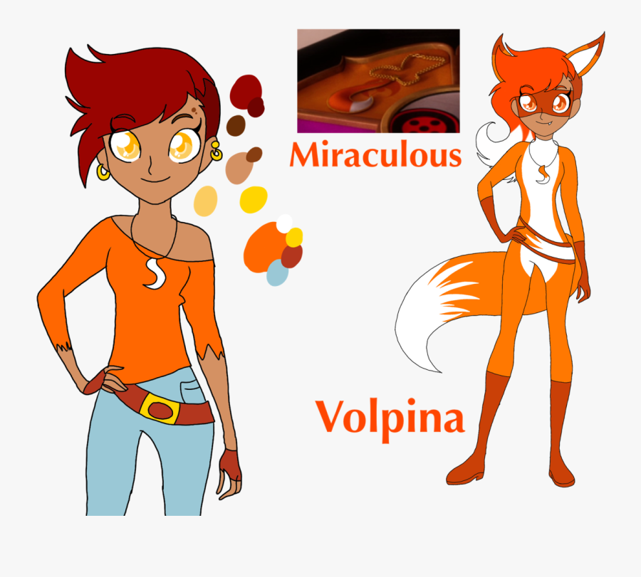Here Is The New Volpina 
next Is - Miraculous Ladybug Fox Hero, Transparent Clipart
