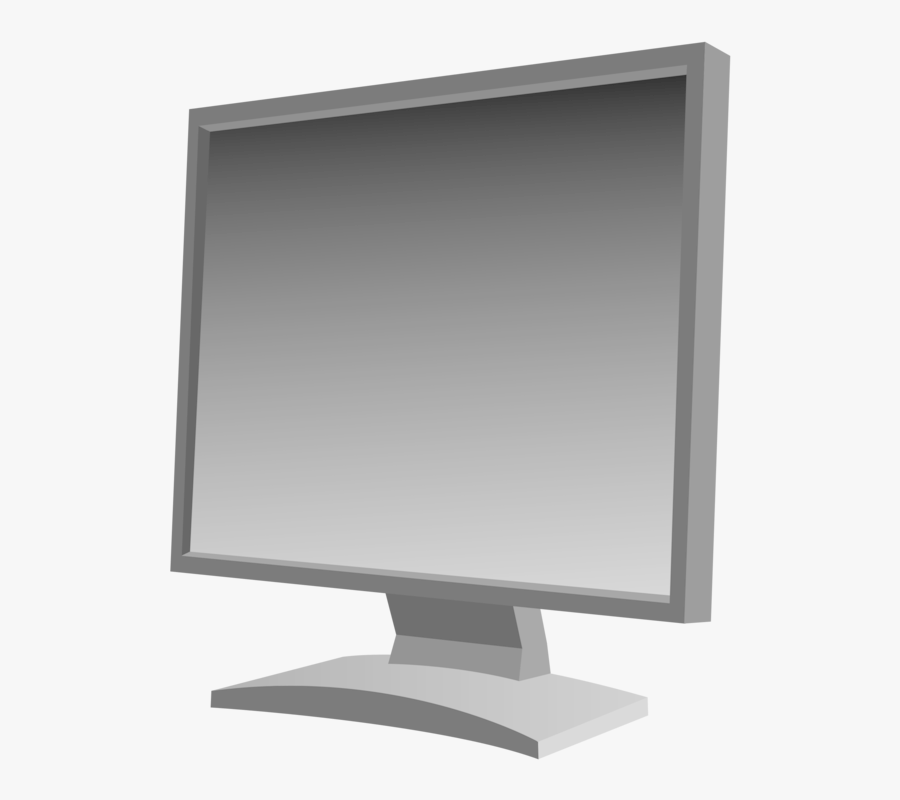 Computer Monitor,output Device,angle - Lcd Monitor Clip Art, Transparent Clipart