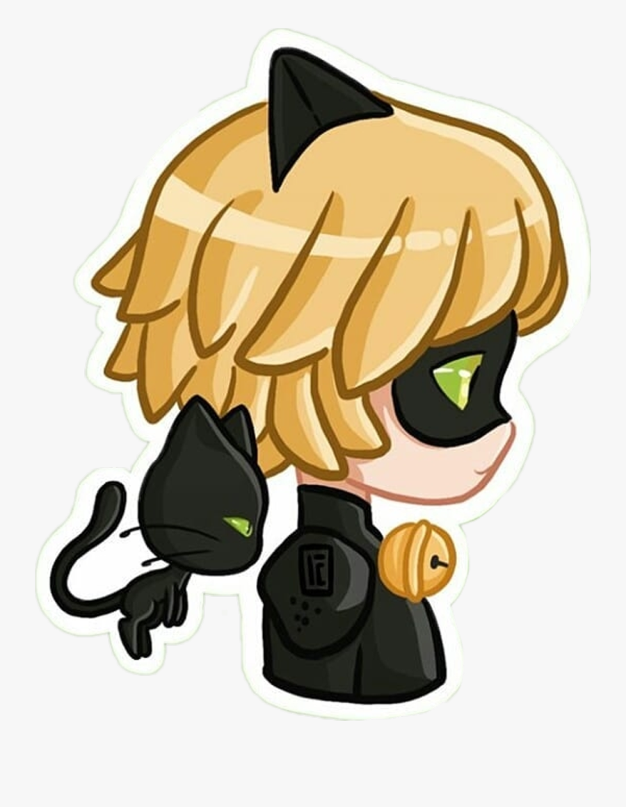 #miraculous #miraculousladybug #mlb #chatnoir #adrien - Miraculous Cat Noir Chibi, Transparent Clipart