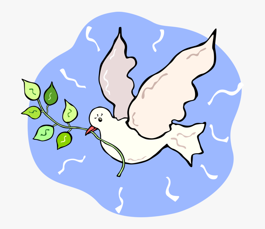 Vector Illustration Of Dove Of Peace Bird Secular Symbol - Vector Graphics, Transparent Clipart