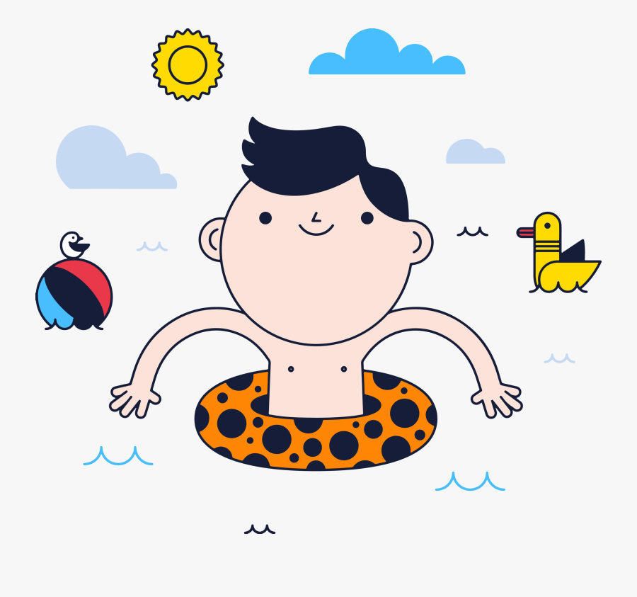 Swimming Pool Clip Art - การ์ตูน คน ว่า ย น้ำ, Transparent Clipart