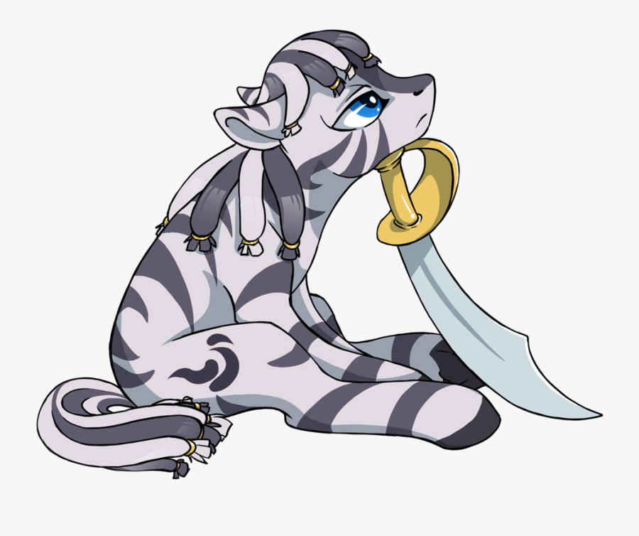 Zebra Pirate By Ashley Arctic Fox - Cartoon, Transparent Clipart