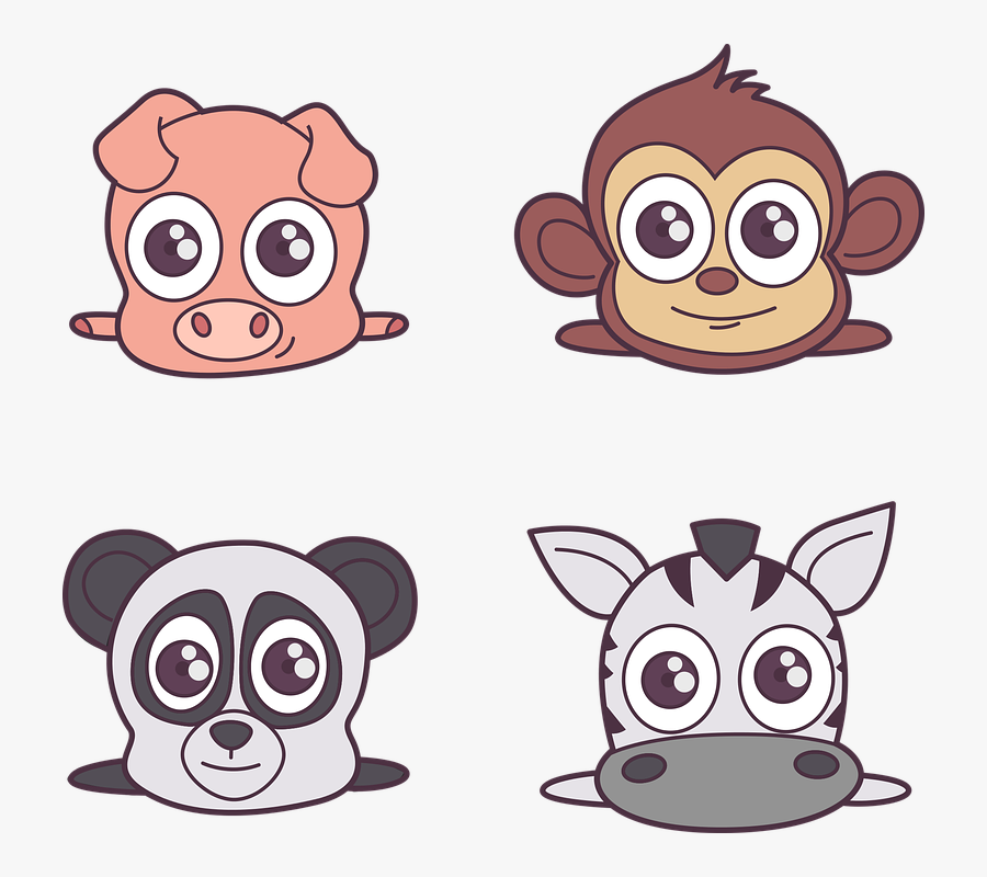 Zebra Cartoon Pictures - Pig And Monkey Cartoon, Transparent Clipart
