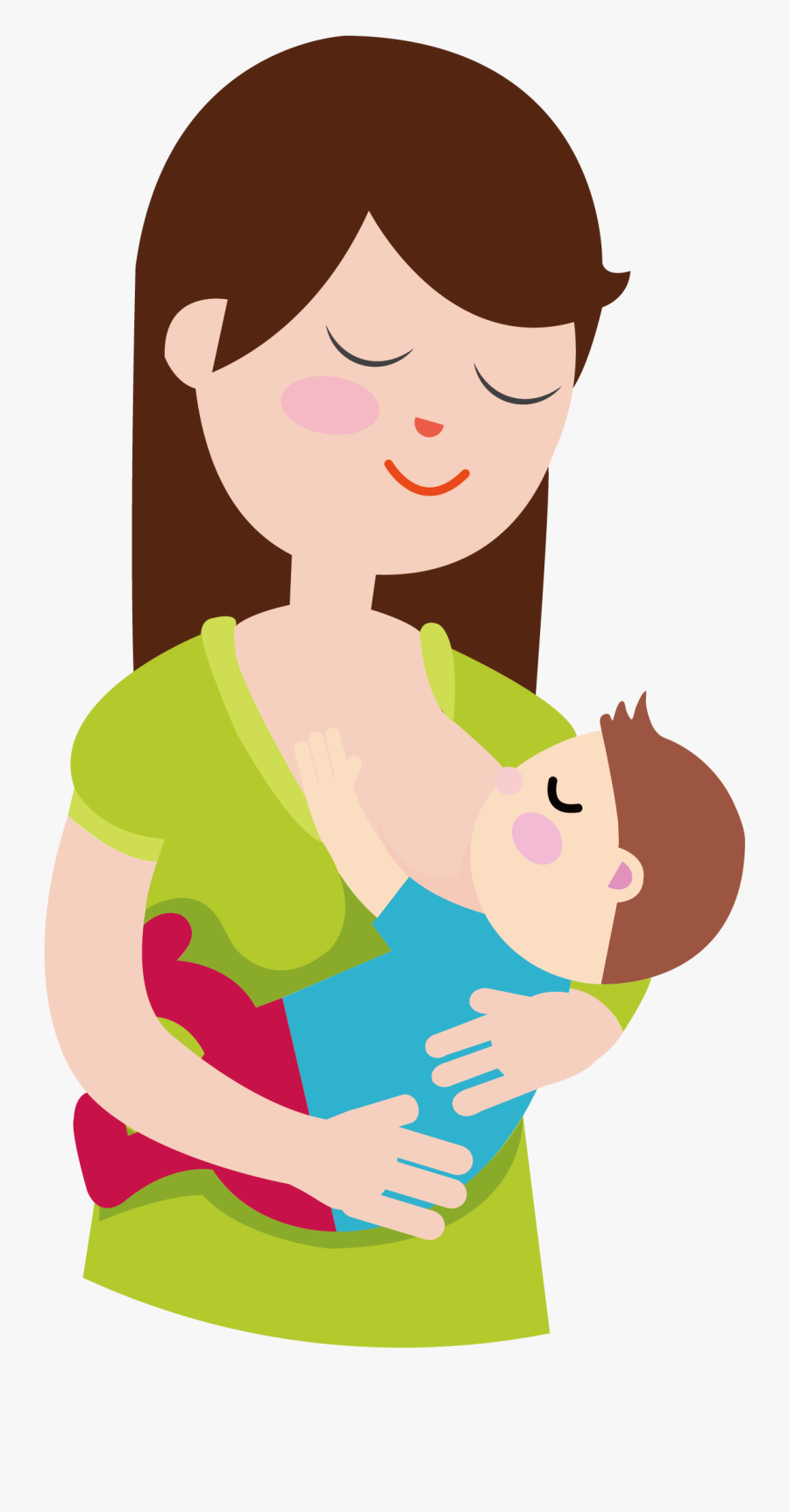 Mothers Day Wallpaper Transprent - Woman Holding Baby Cartoon Transparent Background, Transparent Clipart