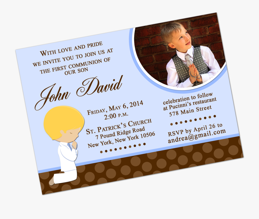 Transparent First Communion Boy Png - Child, Transparent Clipart