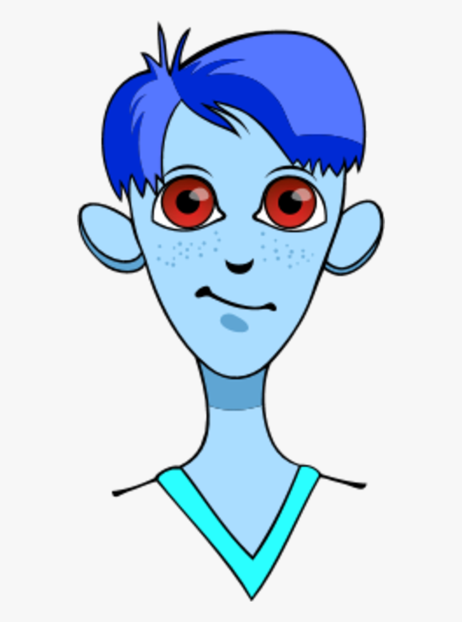 Blonde Hair Smirking Big - Blonde Hair And Blue Eyes Cartoon, Transparent Clipart