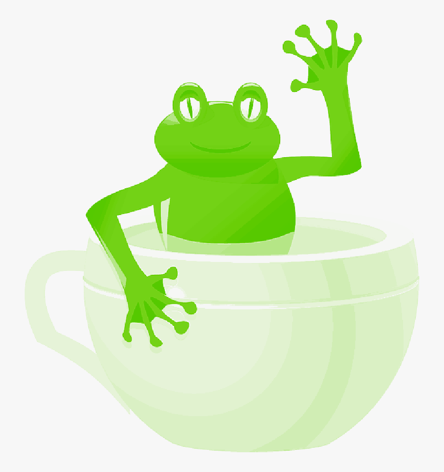 Frog In A Cup - Tea Cup Clip Art, Transparent Clipart