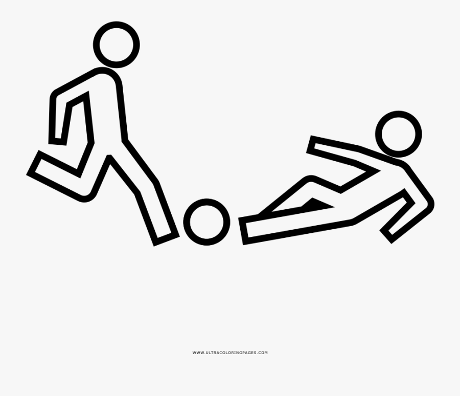 Soccer Player Coloring Page - Dibujar Jugadores De Futbol, Transparent Clipart