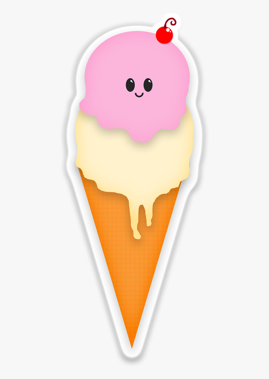 Icecream Ice Cream Dessert - Dibujos Kawaii, Transparent Clipart