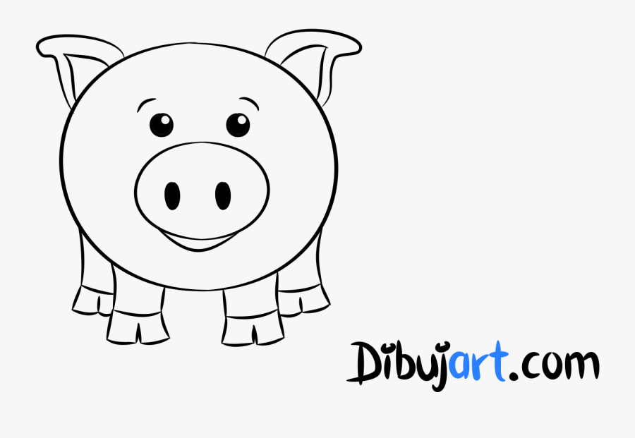Cómo Dibujar Un Cerdo - Cerdo Para Dibujar, Transparent Clipart