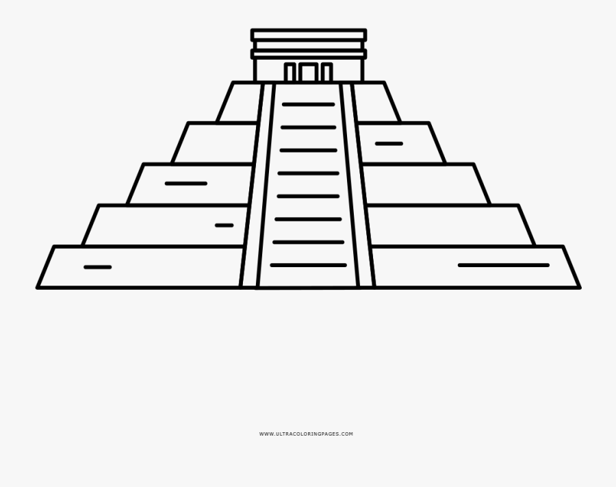 Piramide De Chichen Itza En Dibujo, Transparent Clipart