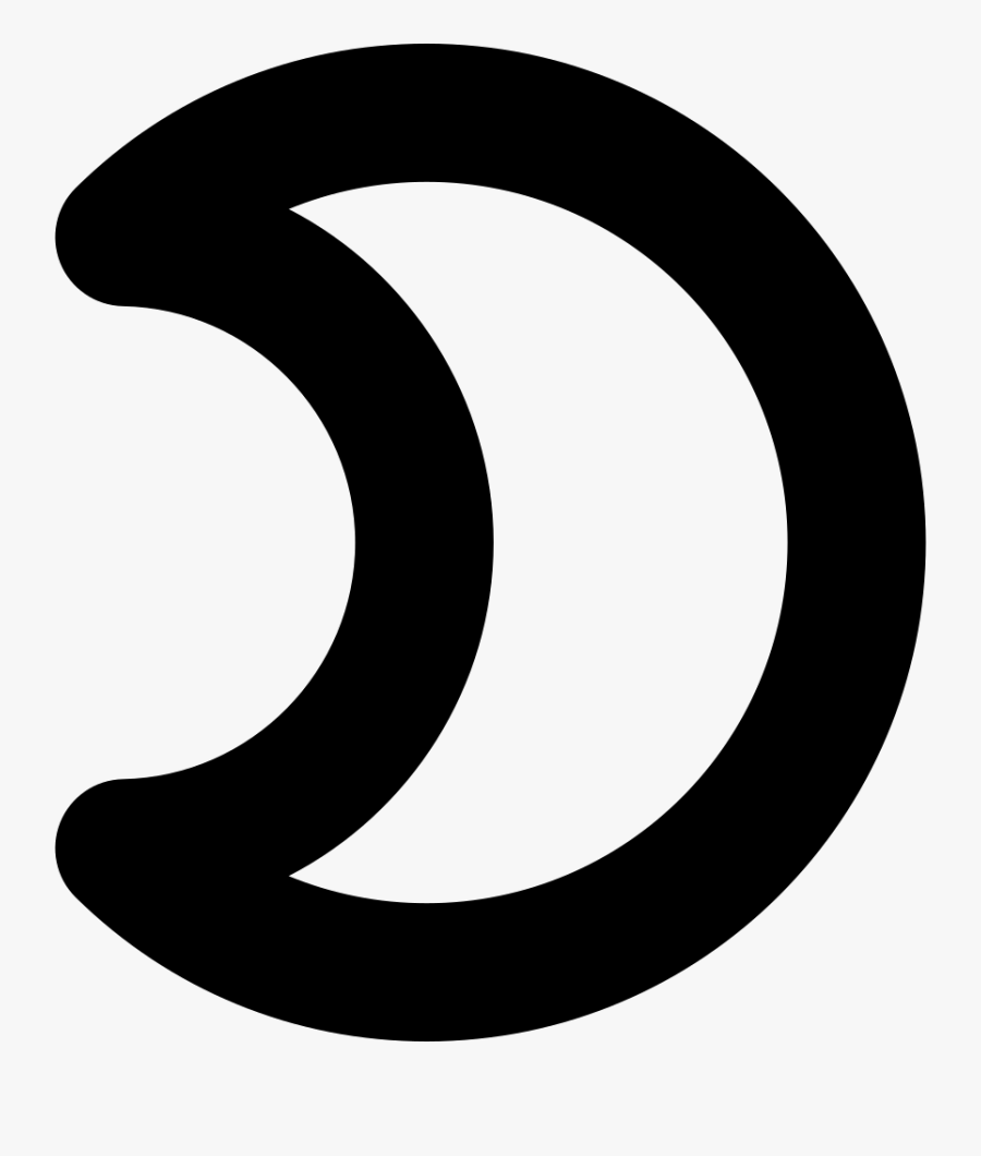 Moon Phase Gross Outline Symbol Comments, Transparent Clipart