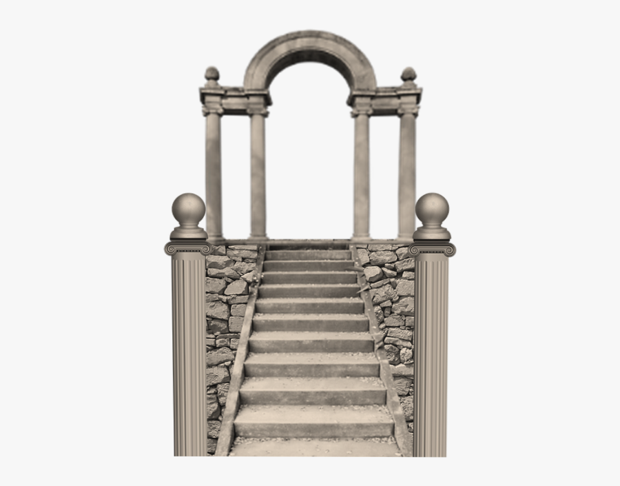 #stairs #stairway #stone #path #archway Sticker Owned - Roman Arch Png, Transparent Clipart