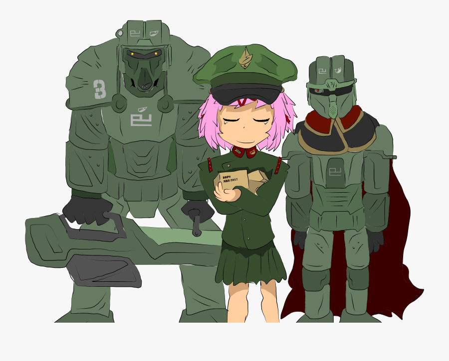 Ddps A Of Natsuki - Ddlc Soldier, Transparent Clipart
