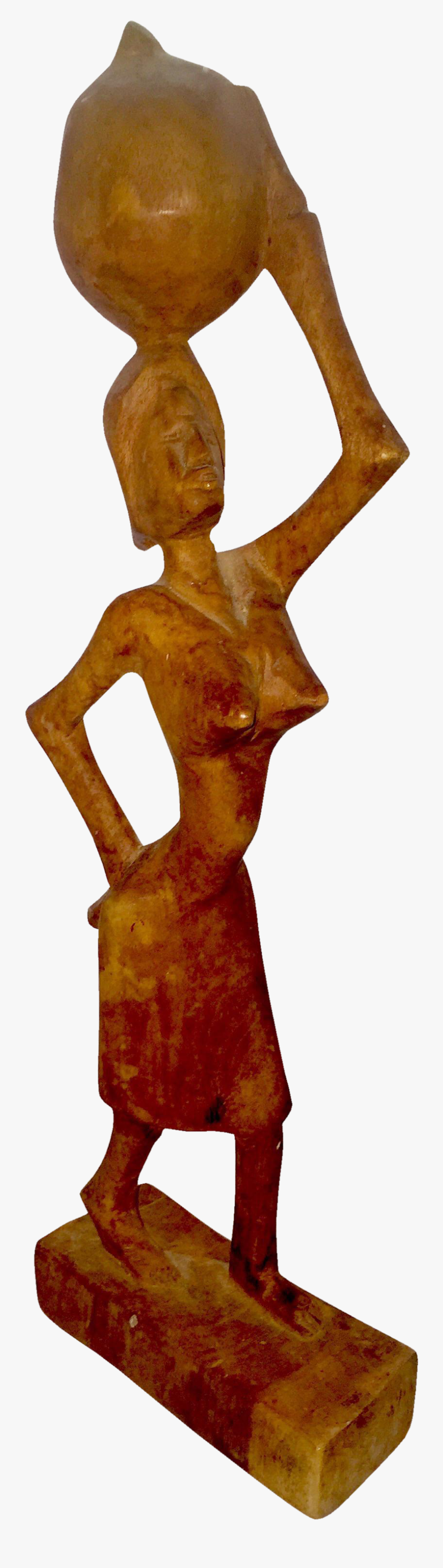 Clip Art Vintage Carved Wood Statue - Carving, Transparent Clipart