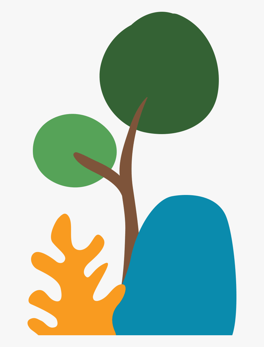 Playful Trees, Transparent Clipart