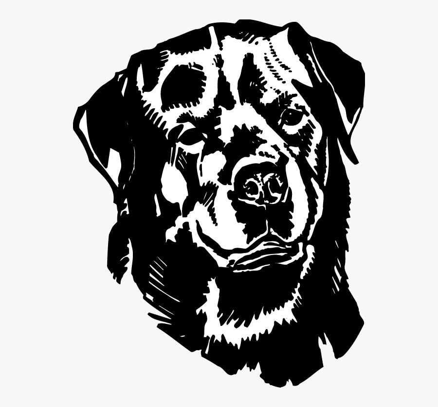 Clip Art Collection Of Free Drawing - Rottweiler Stencil Hd, Transparent Clipart