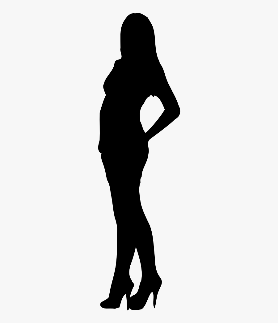 Silhouette Woman Clip Art - Female Model Silhouette Png, Transparent Clipart
