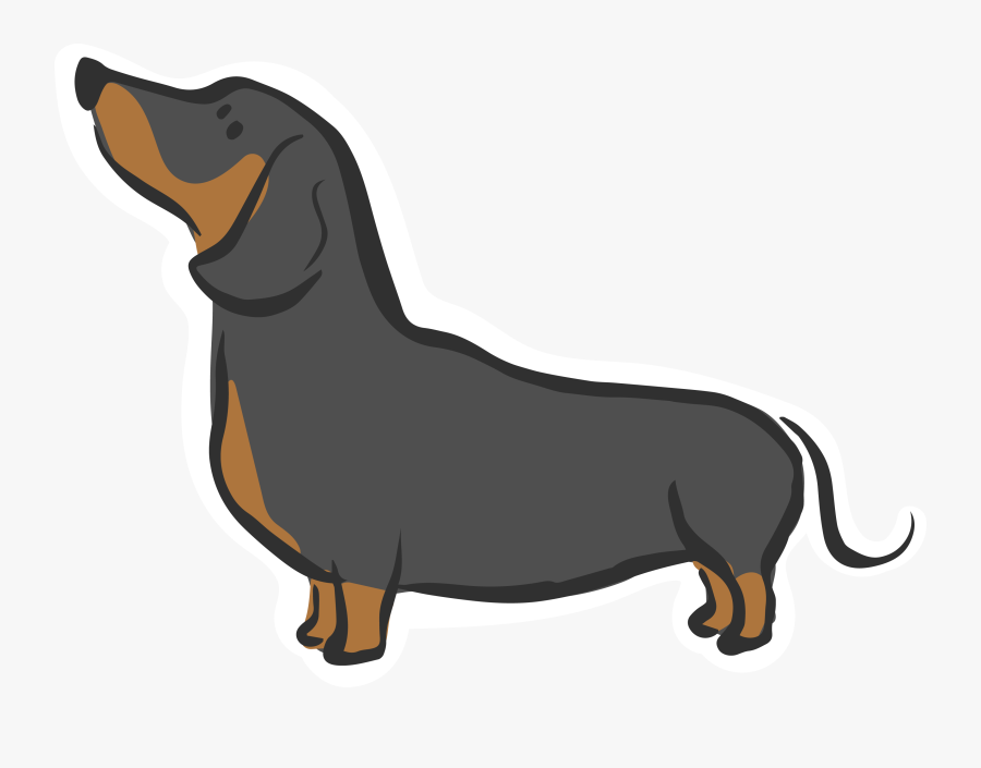 Dachshund Siberian Husky Puppy Dog Breed Hound - Hound Silhouette Looking Up, Transparent Clipart