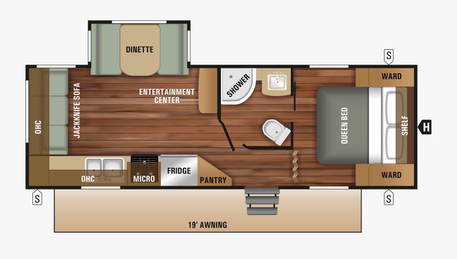 Floor Clipart Small Room - 2019 Starcraft Mossy Oak 23rls, Transparent Clipart