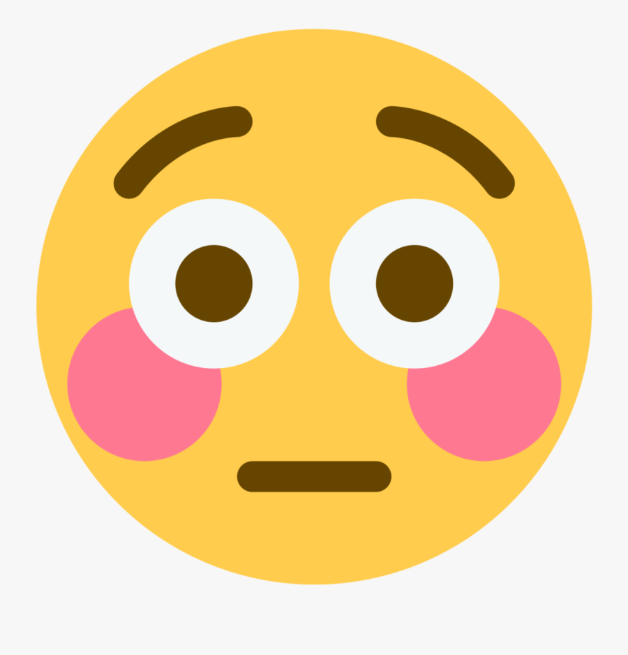 File - Twemoji 1f633 - Svg - Flushed Emoji Discord - Discord Flushed Emoji, Transparent Clipart