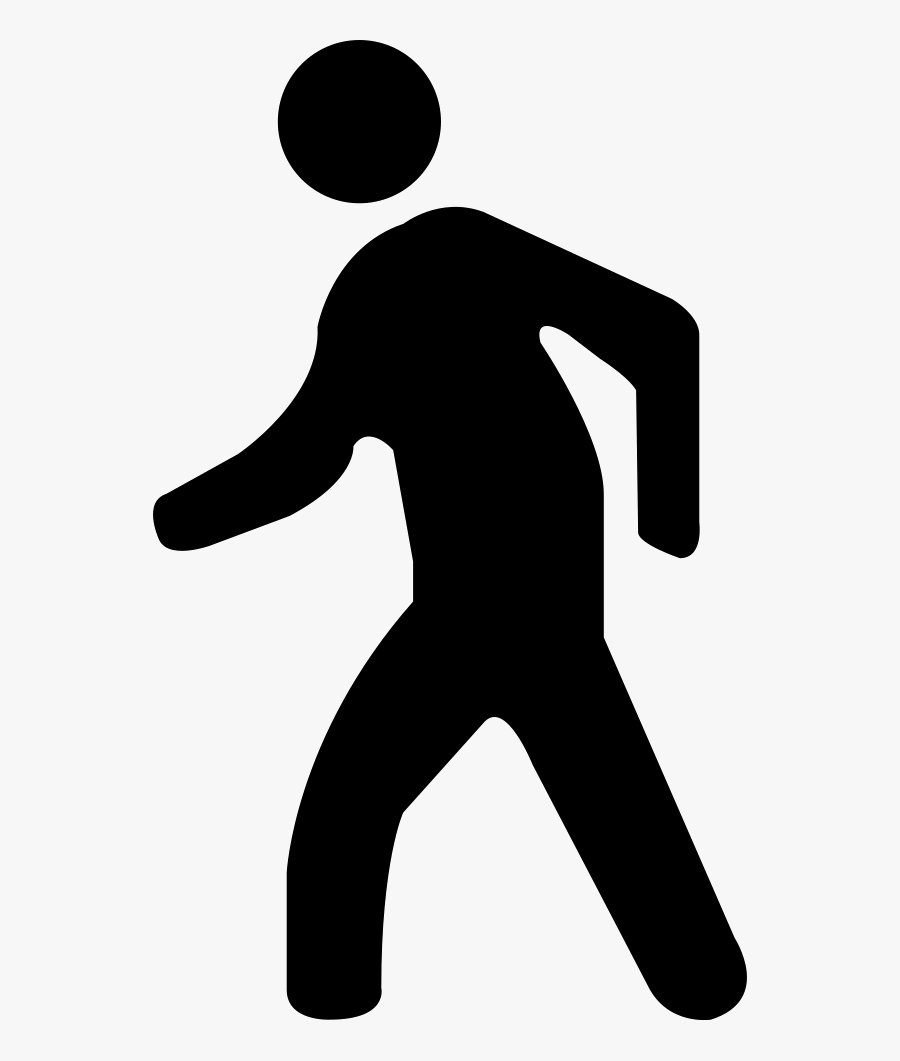 Stick Figure Walking Silhouette Clip Art - Person Walking Stick Figure, Transparent Clipart