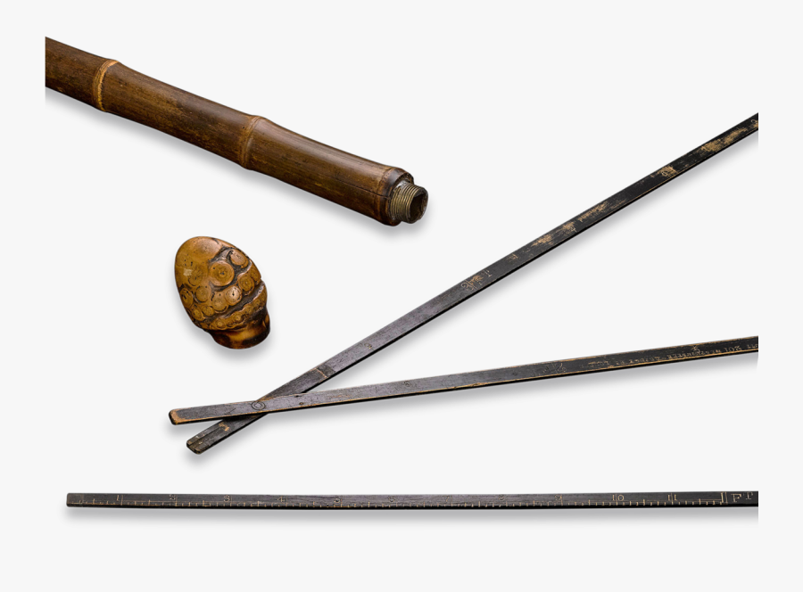 Measuring Walking Stick - Wood, Transparent Clipart