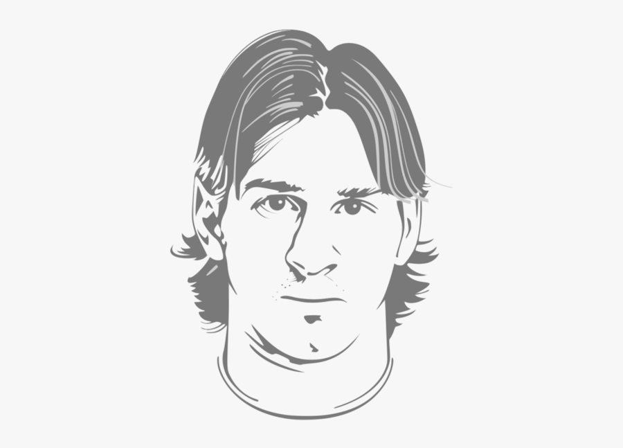 Emotion,hairstyle,art - Lionel Messi Clip Art, Transparent Clipart