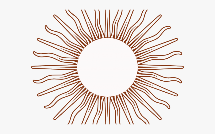 Argentina Sun Tattoo - Argentina Flag Sun Black And White, Transparent Clipart