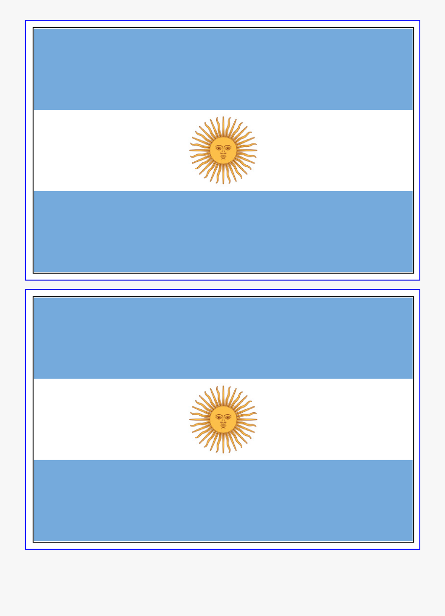 Clip Art Argintina Flag - Printable Small Argentina Flag, Transparent Clipart