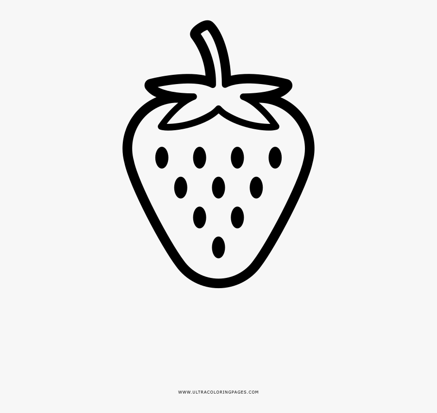 Strawberry Coloring Page - Desenho De Um Morango, Transparent Clipart
