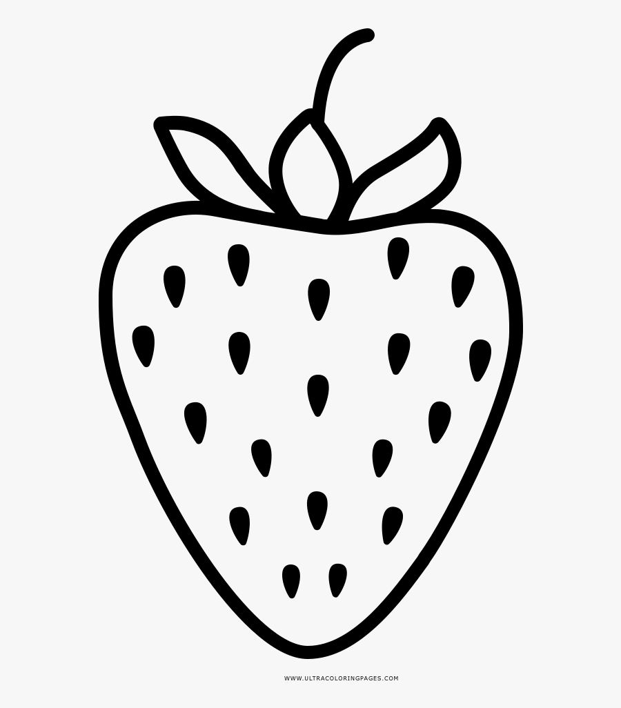 Strawberry Coloring Page - Strawberry Black And White Png, Transparent Clipart