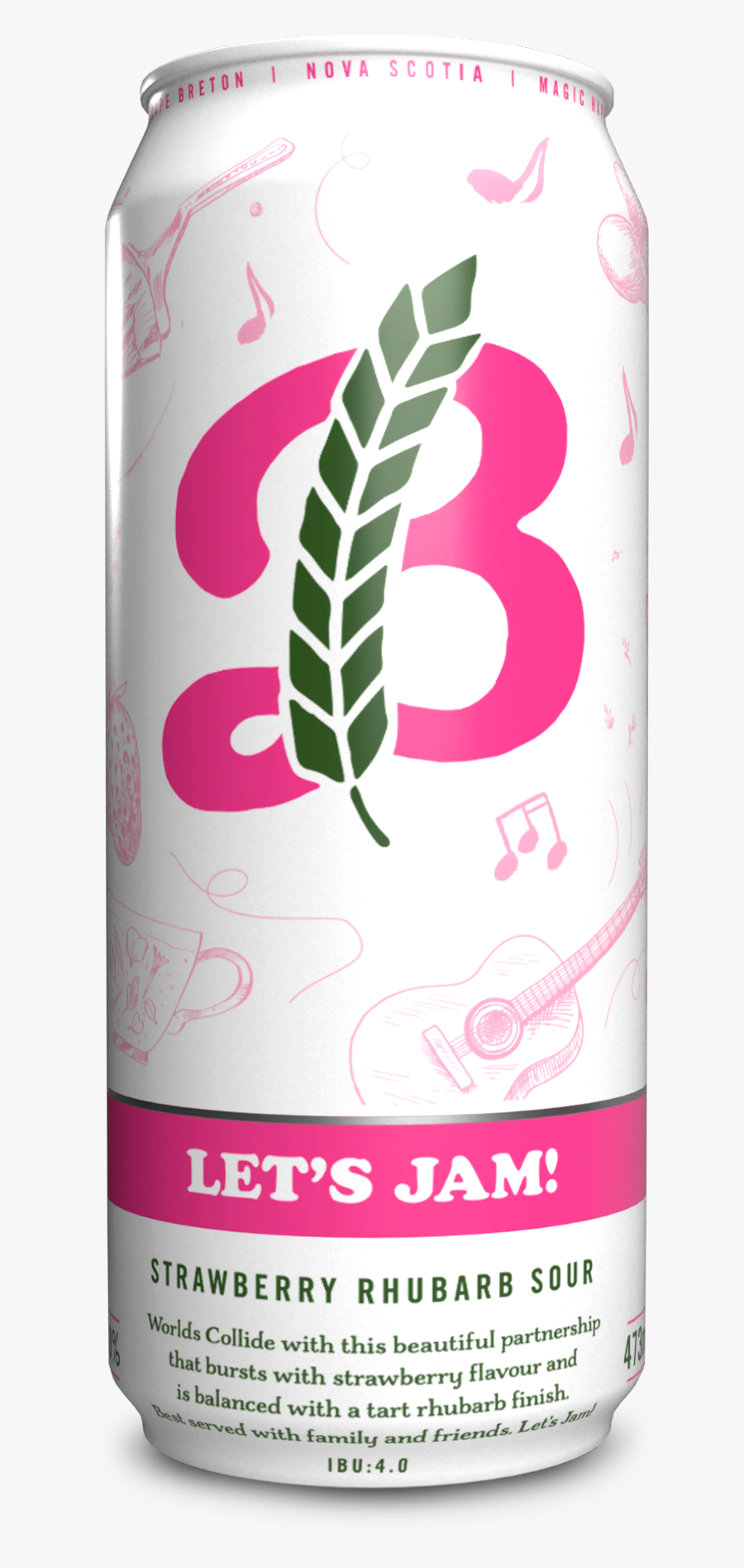 Breton Brewing Strawberry Rhubarb, Transparent Clipart